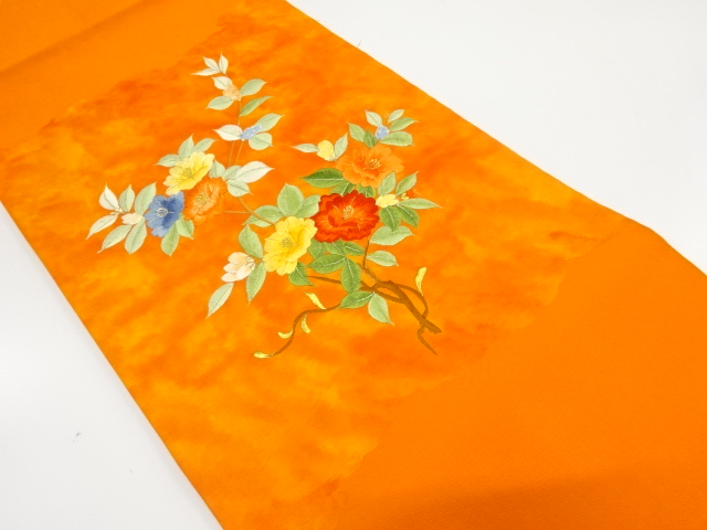 JAPANESE NAGOYA OBI / EMBROIDERY / BRANCH FLOWER